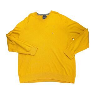 American Eagle Seriously Soft V-Neck Sweater Mens XXL Yellow Lightweight